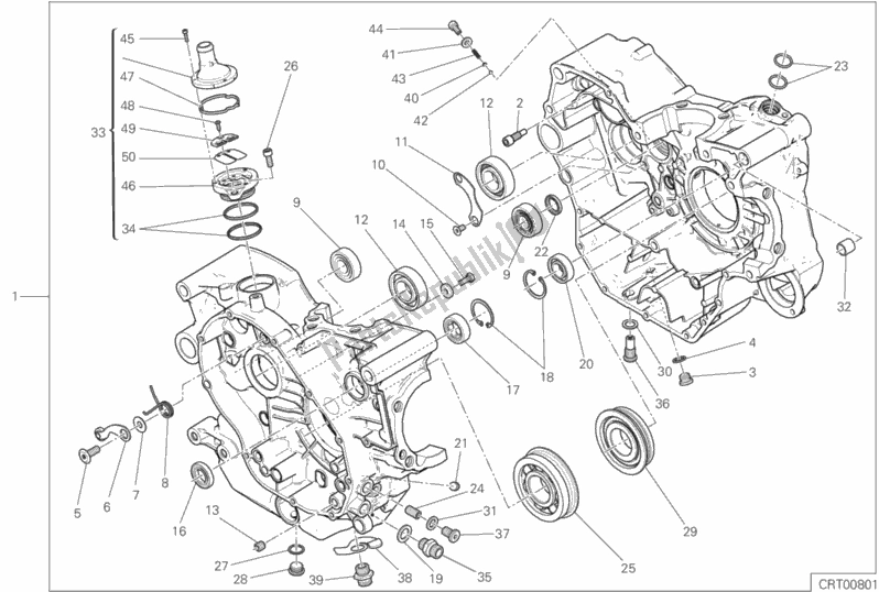 Toutes les pièces pour le 09a - Paire Demi-carters du Ducati Scrambler Desert Sled Thailand 803 2020